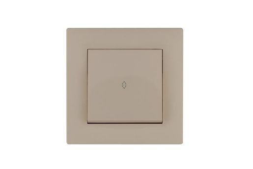 Изображение Выключатель проходной 1-клав. Karea RIZZ крем Makel 88010005