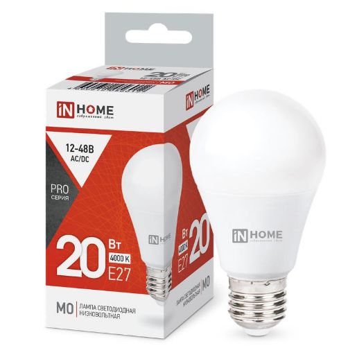 Изображение Лампа светодиодная низковольтная LED-MO-PRO 20Вт 12-48В E27 4000К 1650лм IN HOME 4690612056012