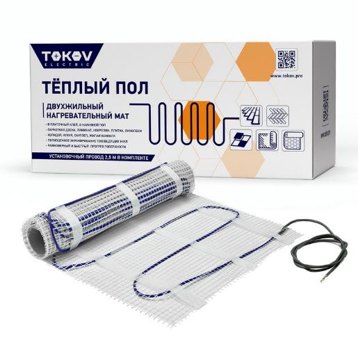 Изображение Комплект "Теплый пол" (мат) 150Вт/кв.м 9кв.м TOKOV ELECTRIC TKE-MAT150-1350-9