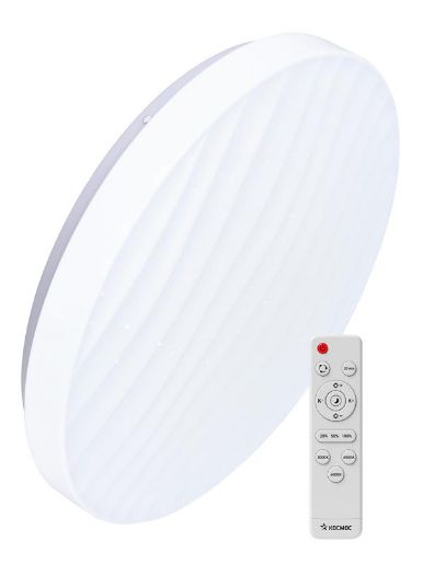Изображение Светильник светодиодный PREMIUM MIRAGE 75Вт 230В 3000-6500К 6000лм IP40 495х105мм настенно-потолочный управляемый с пультом ДУ КОСМОС KSMira75W