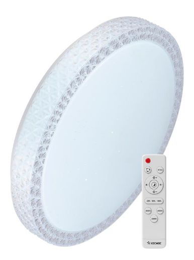 Изображение Светильник светодиодный PREMIUM SAPHIR 75Вт 230В 3000-6500К 6000лм IP40 495х115мм настенно-потолочный управляемый с пультом ДУ КОСМОС KSSaph75W