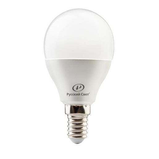 Изображение Лампа светодиодная RS G45 E14 6W 220-240V 4000К 6Вт 600лм Ra 90 шар Русский Свет 15010445051