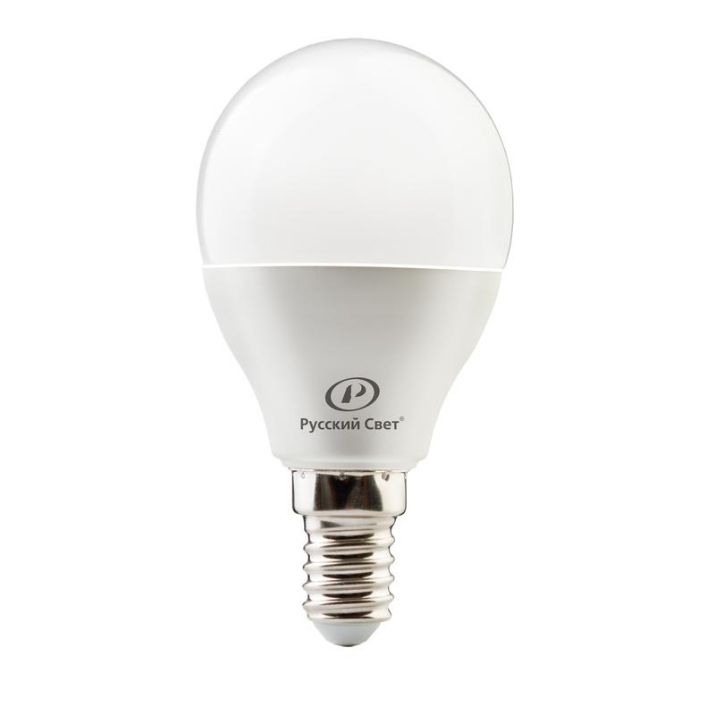 Изображение Лампа светодиодная RS G45 E14 6W 220-240V 4000К 6Вт 600лм Ra 90 шар Русский Свет 15010445051