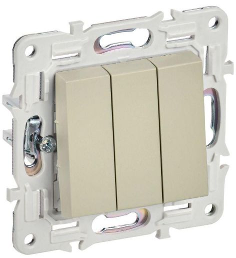 Изображение Выключатель 3-кл. SKANDY 10А SK-V11B беж. IEK SK-V30-0-10-K10