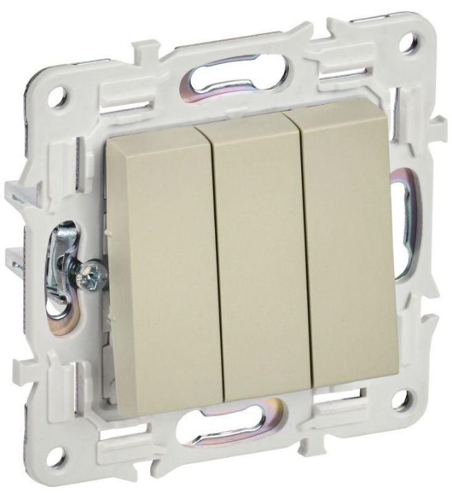 Изображение Выключатель 3-кл. SKANDY 10А SK-V11B беж. IEK SK-V30-0-10-K10