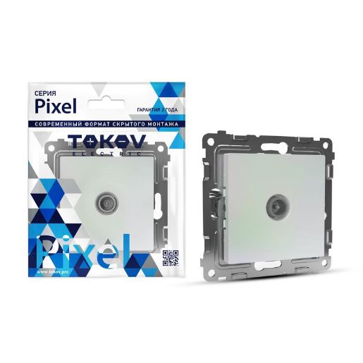 Изображение Коннектор TV СП Pixel механизм перламутр. TOKOV ELECTRIC TKE-PX-A1C-C04