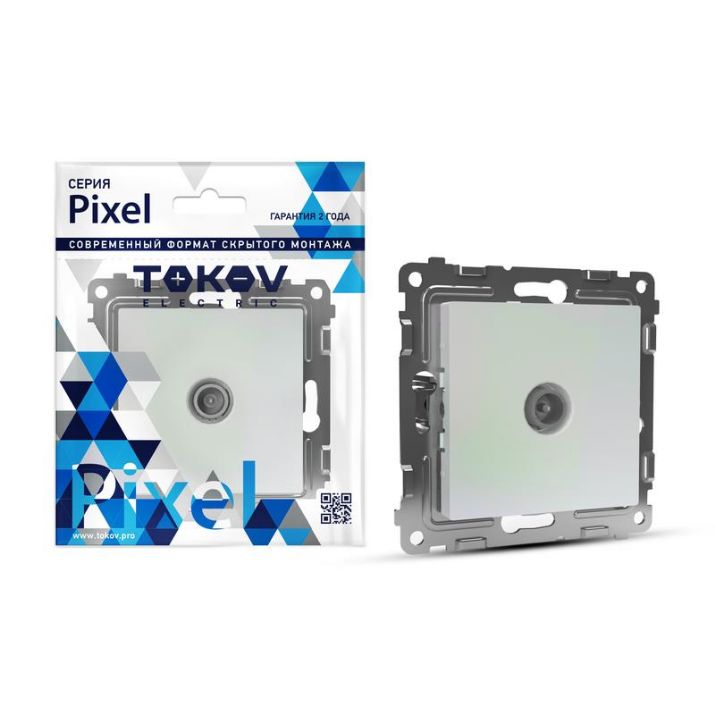 Изображение Коннектор TV СП Pixel механизм перламутр. TOKOV ELECTRIC TKE-PX-A1C-C04