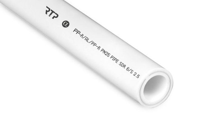 Изображение Труба PPR 20х3.4 PN25 армир. алюм. бел. (дл.2м) RTP 16201