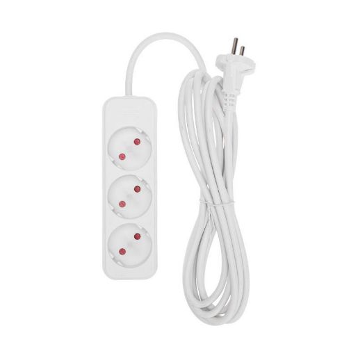 Изображение Удлинитель 3х3м без заземл. STANDARD 2х1кв.мм бел. Rexant 13-4007