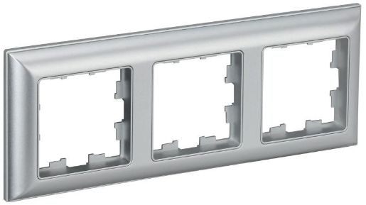 Изображение Рамка 3-м BRITE РУ-3-Бр алюм./алюм. IEK BR-M32-12-K47