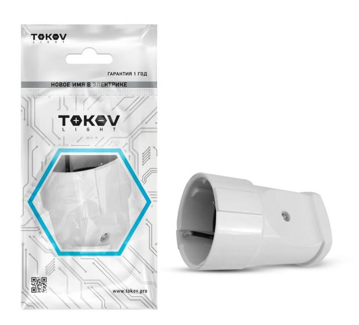 Изображение Розетка переносная 16А 250В с заземл. бел. TOKOV ELECTRIC TKL-STZ-C01