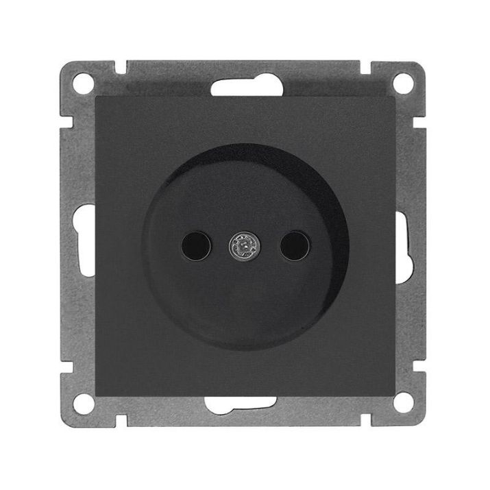 Изображение Розетка 1-м СП Афина 16А IP20 без заземл. механизм графит Universal A0022-Gr