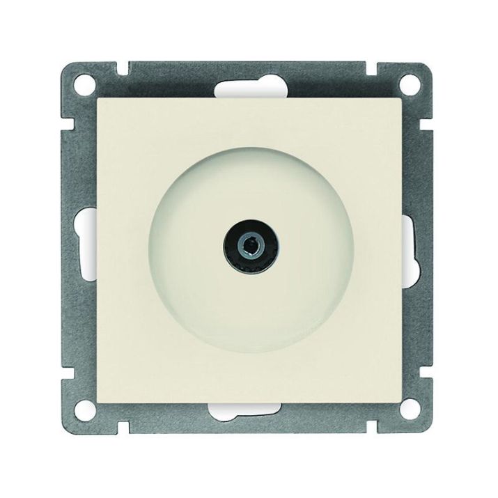 Изображение Розетка телевизионная TV 1-м СП Афина механизм сл. кость (ivory) Universal A0027-I