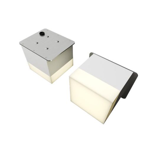 Изображение Светильник светодиодный RVE-LBX-LUMO20-PLAZA7510-2-GR квадрат грильято 2шт 65х65х60мм 10Вт встраиваемый 4000К бел. RVElektro RVE00003247