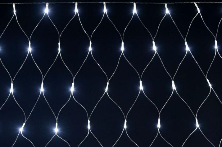 Изображение Гирлянда "Сеть" 1.5х1.5м 160LED бел. IP20 провод прозр. 230В с контроллером 8 режимов IEK LGDB410-2-160-L1-T-S-44