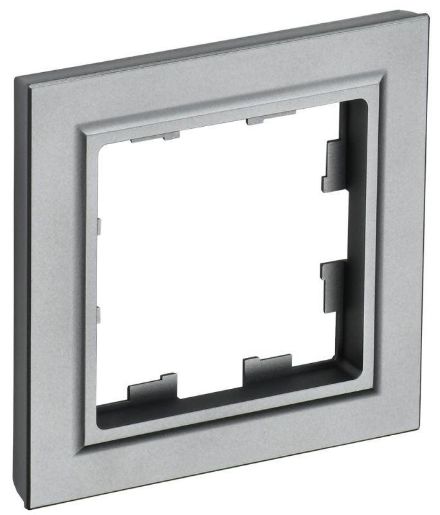 Изображение Рамка 1-м BRITE РУ-1-БрС сталь IEK BR-M12-K46