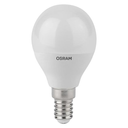 Изображение Лампа светодиодная LED Antibacterial P 7.5Вт шар матовая 2700К тепл. бел. E14 806лм 220-240В угол пучка 200град. бактерицидн. покрыт. (замена 75Вт) OSRAM 4058075561298