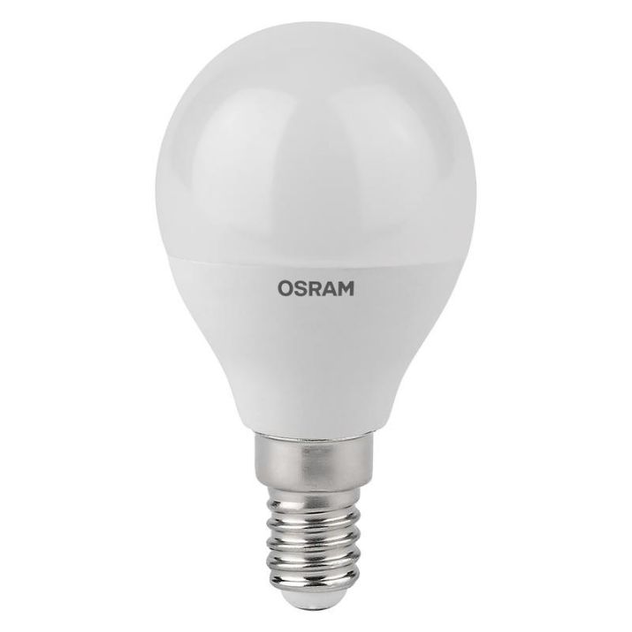 Изображение Лампа светодиодная LED Antibacterial P 7.5Вт шар матовая 2700К тепл. бел. E14 806лм 220-240В угол пучка 200град. бактерицидн. покрыт. (замена 75Вт) OSRAM 4058075561298