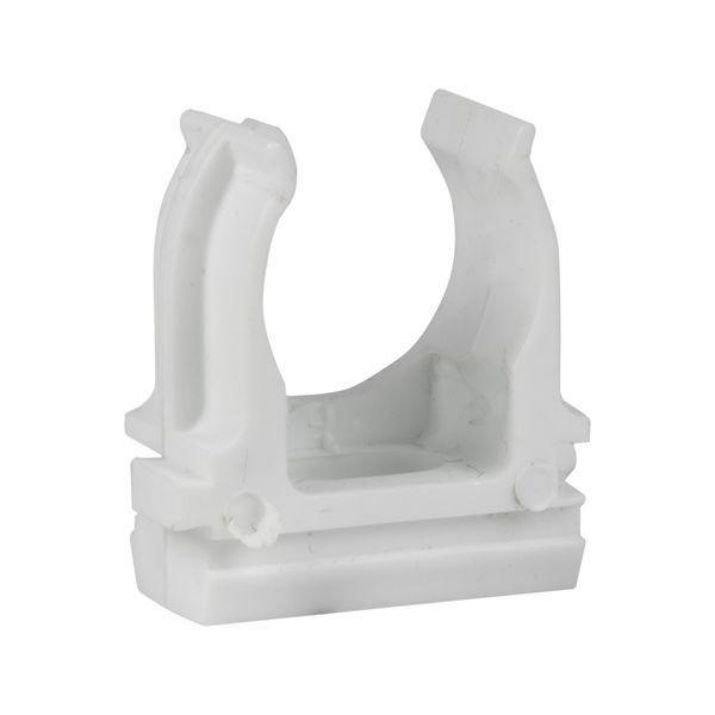 Изображение Держатель для труб (клипса) d16мм бел. (уп.10шт) Plast EKF derj-z-16-white