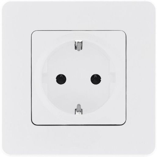 Изображение Розетка 1-м СП Inspiria 16А IP20 250В 2P+E защ. шторки немецк. стандарт механизм бел. Leg 673730