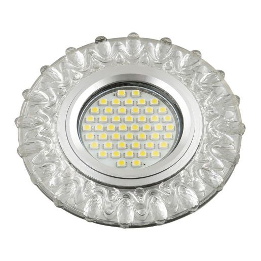 Изображение Светильник DLS-L148 GU5.3 GLASSY/CLEAR GU5.3 встраив. доп. светодиод. подсветка 3Вт без лампы стекло Fametto UL-00003899