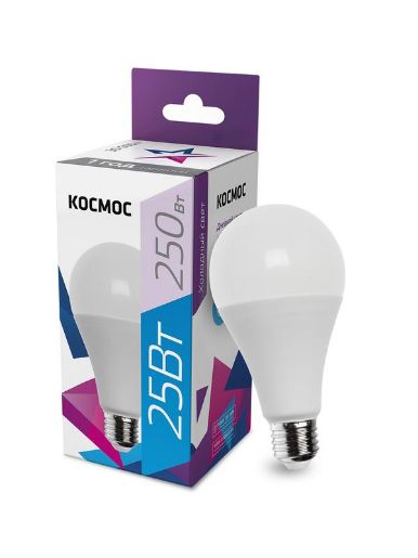Изображение Лампа светодиодная A65 25Вт 6500К E27 220В КОСМОС LkecLED25wA65E2765