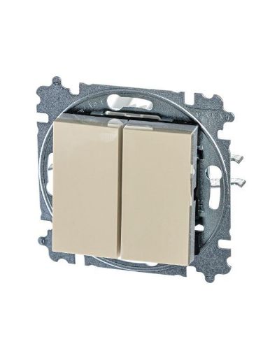 Изображение Выключатель 2-кл. СП Levit IP20 сл. кость/бел. ABB 2CHH590545A6017