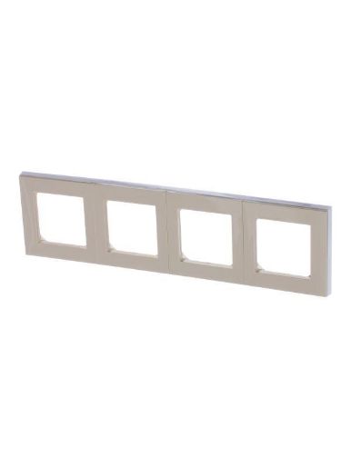 Изображение Рамка Levit 4п сл. кость/бел. ABB 2CHH015040A6017