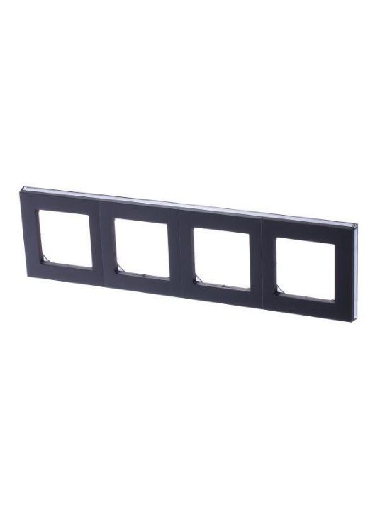 Изображение Рамка Levit 4п сталь/дым. черн. ABB 2CHH015040A6069