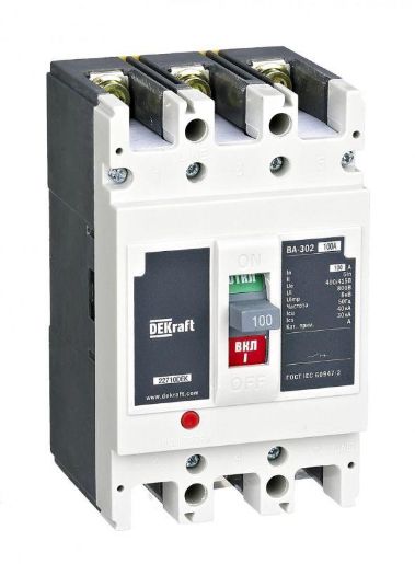 Изображение Выключатель автоматический 3п 50А 5In 25кА ВА-302 L DEKraft 22707DEK