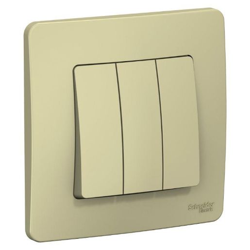 Изображение Выключатель 3-кл. СП Blanca 10А IP20 (сх. 1+1+1) 250В беж. SE BLNVS100507