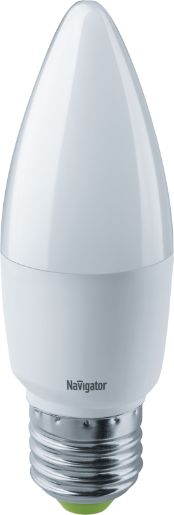 Изображение Лампа светодиодная 61 328 NLL-C37-8.5-230-4K-E27-FR 8.5Вт свеча матовая 4000К нейтр. бел. E27 680лм 176-264В Navigator 61328