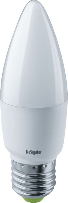 Изображение Лампа светодиодная 61 328 NLL-C37-8.5-230-4K-E27-FR 8.5Вт свеча матовая 4000К нейтр. бел. E27 680лм 176-264В Navigator 61328