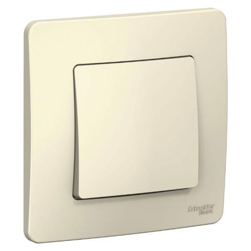 Изображение Выключатель 1-кл. СП Blanca 10А IP20 (сх. 1) 250В молочн. SE BLNVS010102