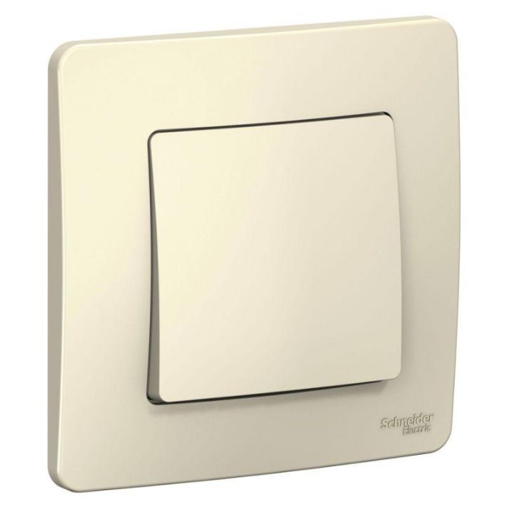 Изображение Выключатель 1-кл. СП Blanca 10А IP20 (сх. 1) 250В молочн. SE BLNVS010102