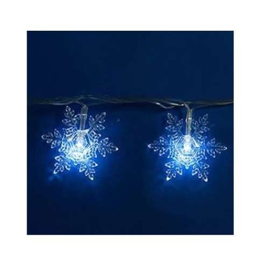 Изображение Гирлянда светодиодная «Снежинки-1» ULD-S0700-050/DTA WHITE IP20 SNOWFLAKES-1 с контроллером 50LED (дл.7м) Uniel 7930