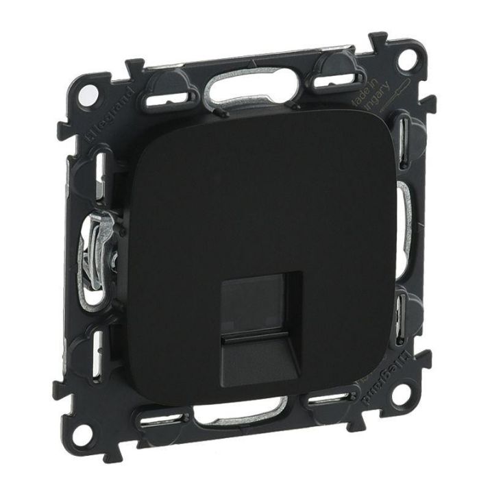 Изображение Розетка компьютерная 1-м Valena Allure RJ45 кат.5E UTP с лицев. панелью механизм антрацит Leg 753950