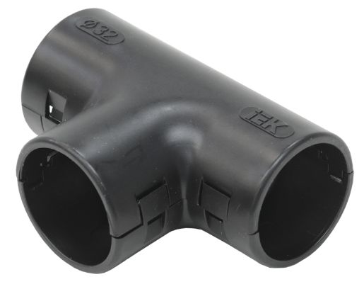 Изображение Тройник открывающийся TI32G черн. (уп.5шт) IEK CTA10D-TIG32-K02-005