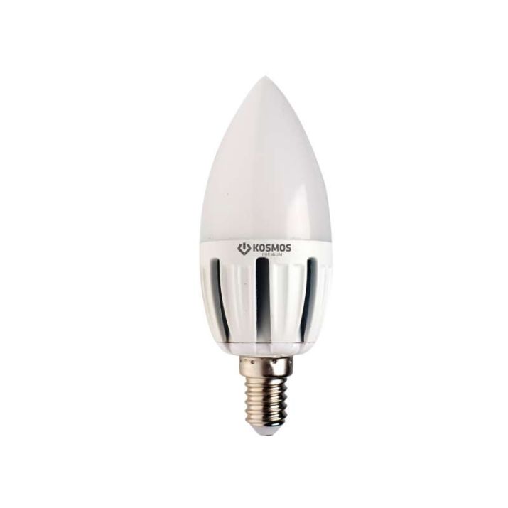 Изображение Лампа светодиодная KOSMOS premium 5Вт свеча 3000К E27 230В КОСМОС KLED5wCN230vE2727