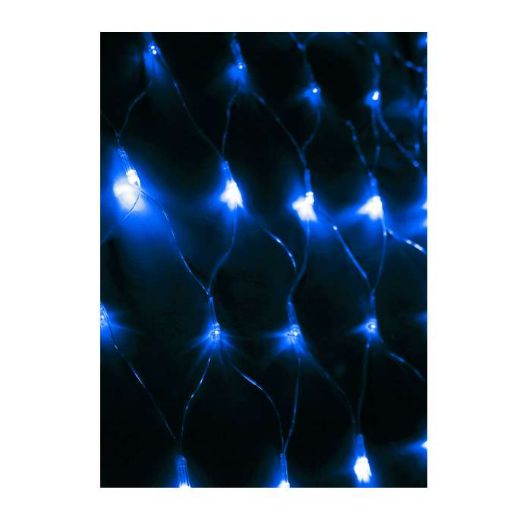 Изображение Гирлянда Сеть 240LED 1.8х1.7м с контроллером (разные режимы мигания) провод 3м IP20 син. Космос KOC_NET240LED_B