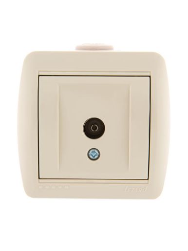 Изображение Розетка телевизионная оконечная TV ОП Nata 16А IP20 крем. LEZARD 710-0300-130