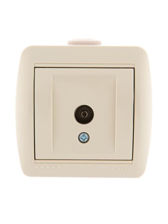 Изображение Розетка телевизионная оконечная TV ОП Nata 16А IP20 крем. LEZARD 710-0300-130