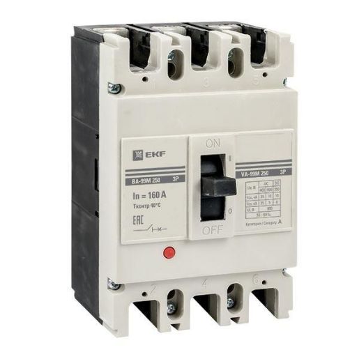 Изображение Выключатель автоматический 3п 250/160А 35кА ВА-99М PROxima EKF mccb99-250-160m