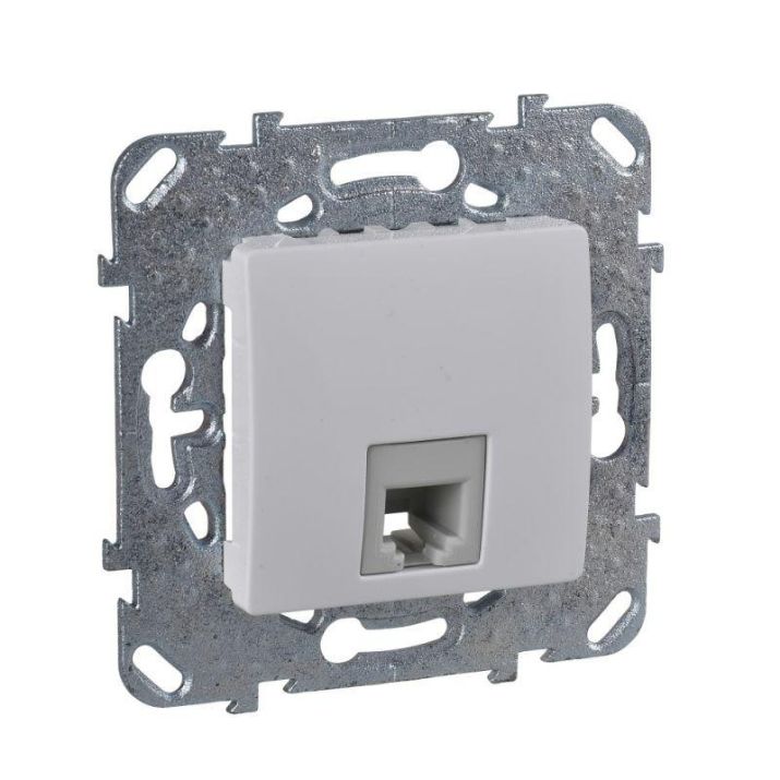 Изображение Розетка телефонная 1-м СП Unica RJ11 4 контакт. механизм бел. SchE MGU5.492.18ZD