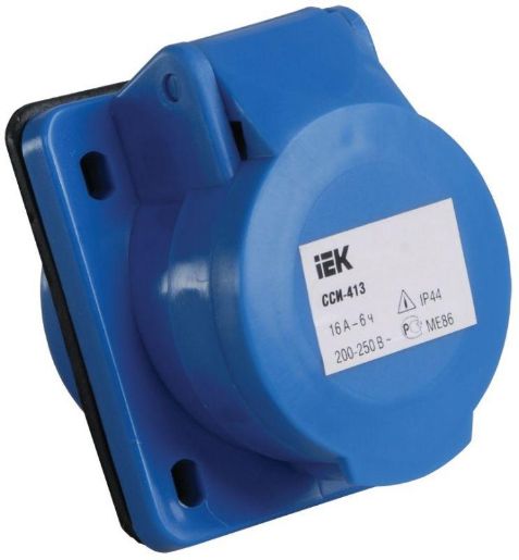 Изображение Розетка встраиваемая 16А 2P+E 220В IP44 ССИ-413 IEK PSR41-016-3