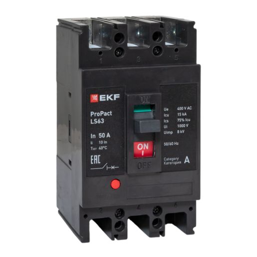 Изображение Выключатель автоматический 3п 50А 15кА LS63 ProPact EKF mccb-63-15-3-50-ls