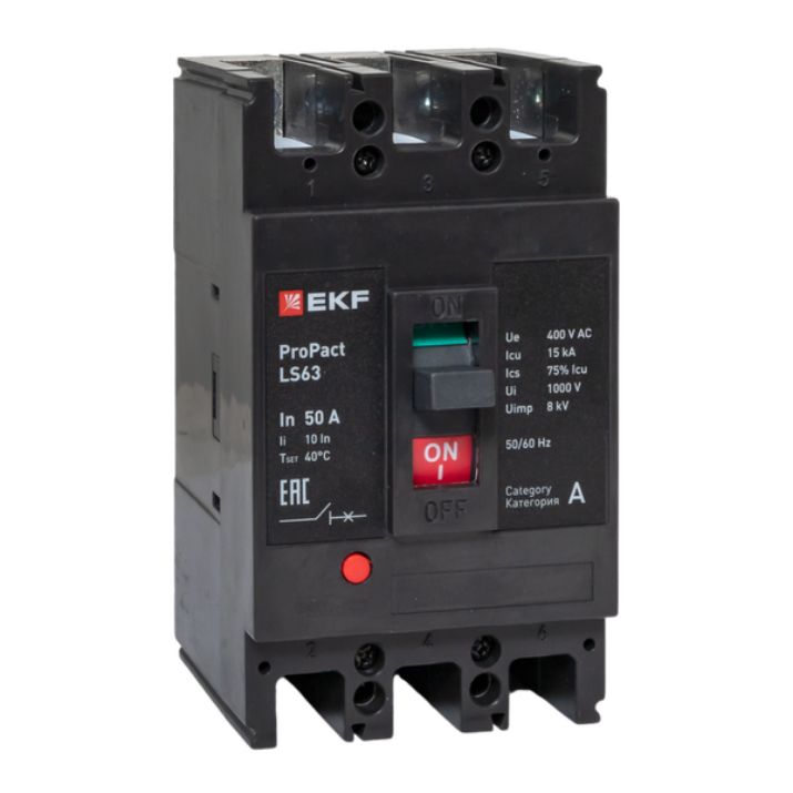 Изображение Выключатель автоматический 3п 50А 15кА LS63 ProPact EKF mccb-63-15-3-50-ls