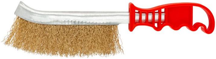 Изображение Корщетка с изогнутой пластик. ручкой латунированная тип В FIT 38411