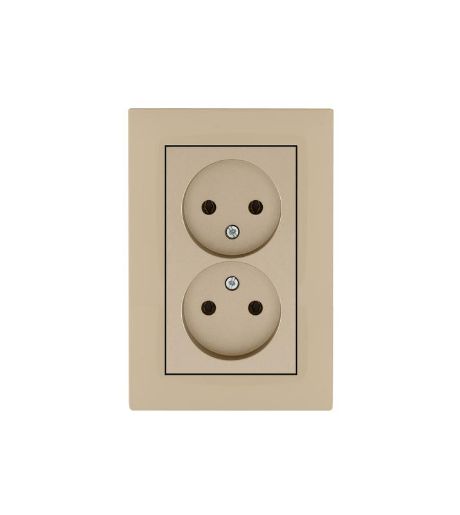 Изображение Розетка 2-я Karea RIZZ без заземл. крем Makel 88010017