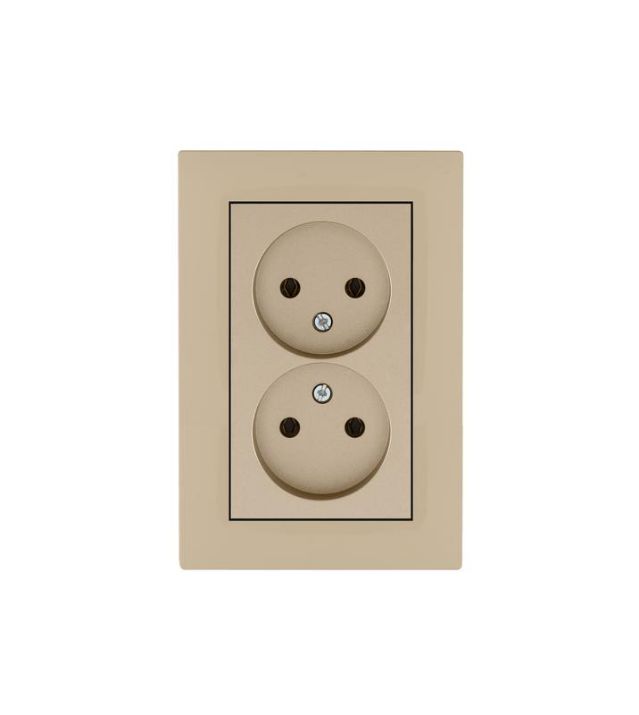 Изображение Розетка 2-я Karea RIZZ без заземл. крем Makel 88010017